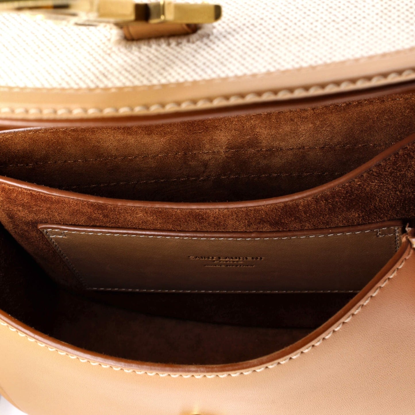 Saint Laurent Kaia Shoulder Bag Canvas And Leather Small