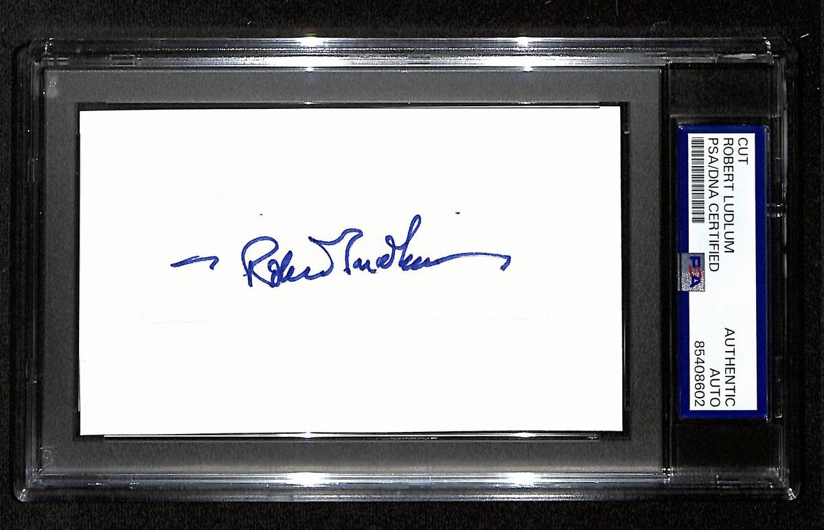 Robert Ludlum Signed/Autographed Cut On 3X5 Index