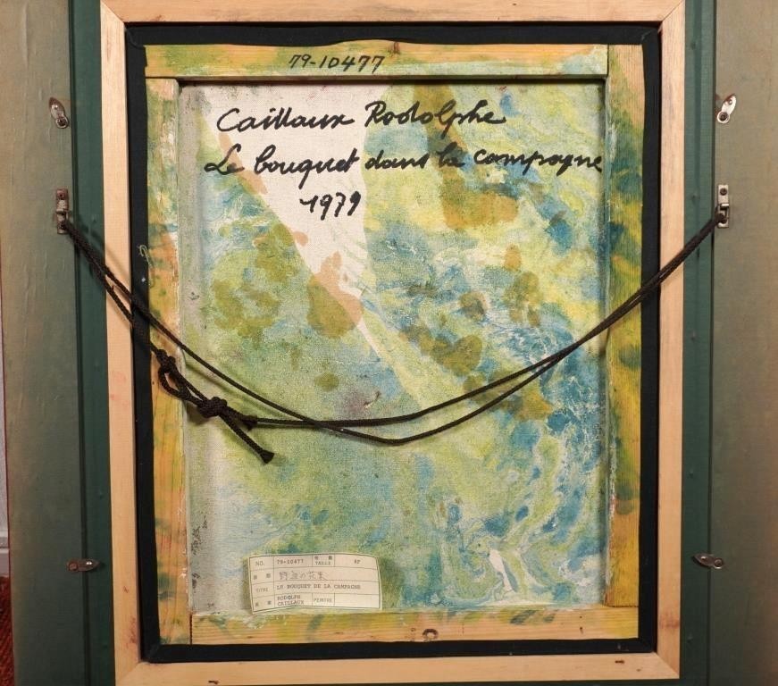 Rodolphe Caillaux "Le Bouquet Dans La Campagne" 1979 Original Oil Painting