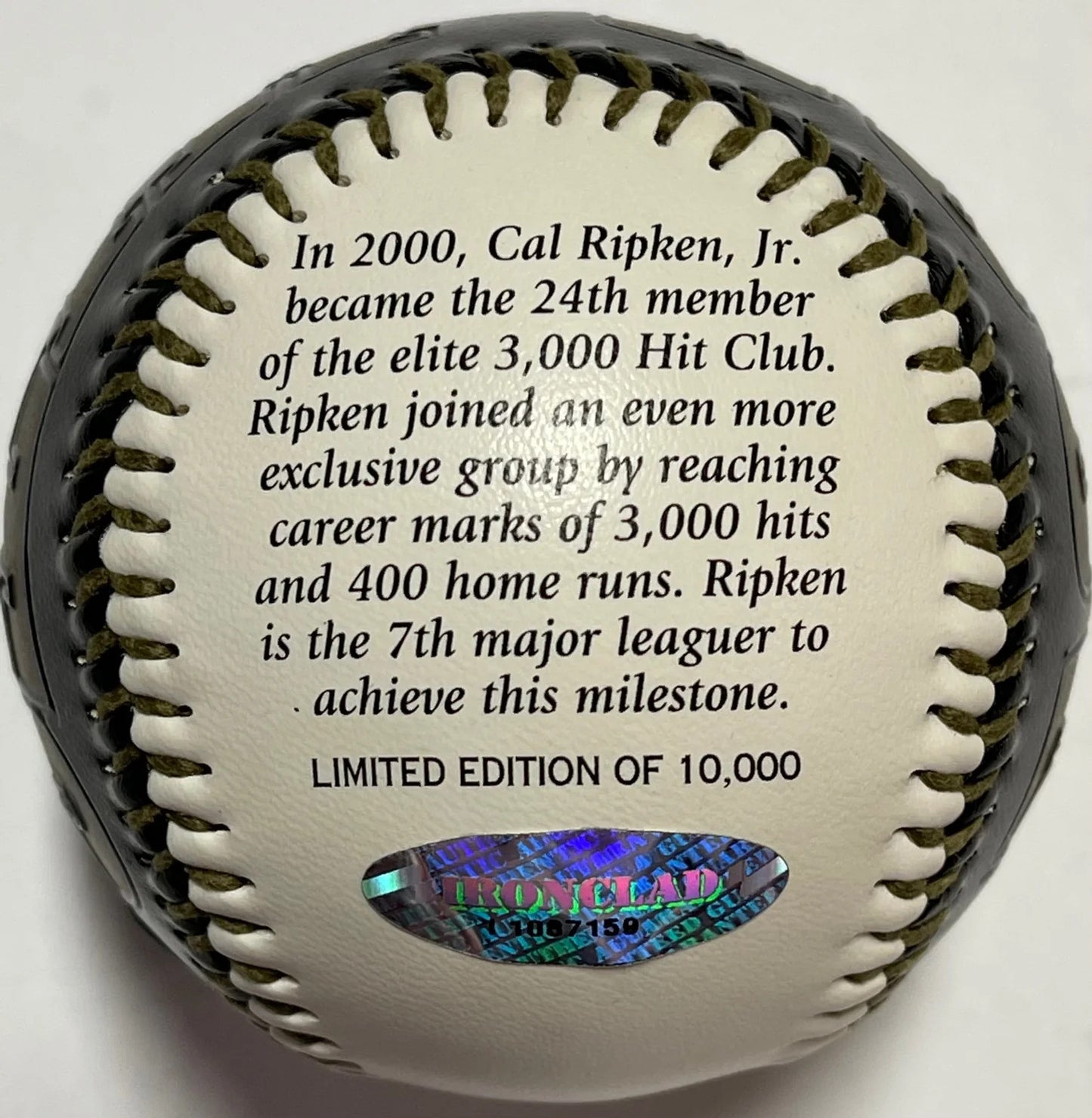 Cal Ripken Jr Autographed 3000 Hit Commemorative