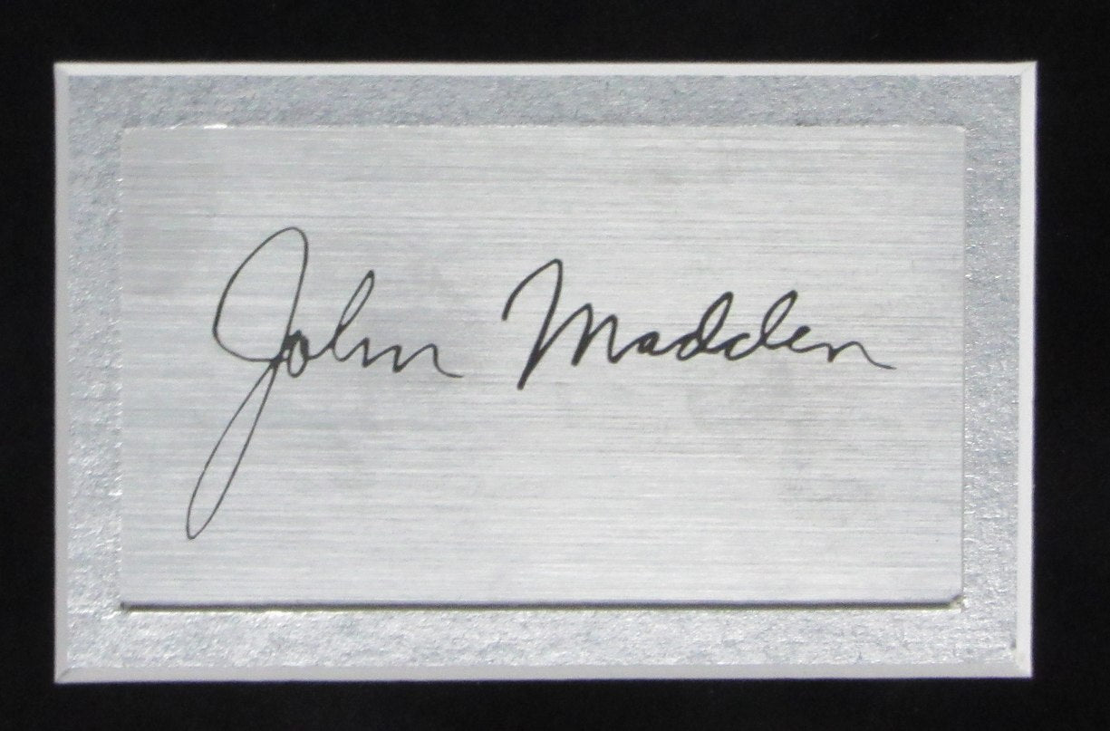 John Madden Hof Oakland Raiders 8X10 Photos With Laser Signature Framed 165824