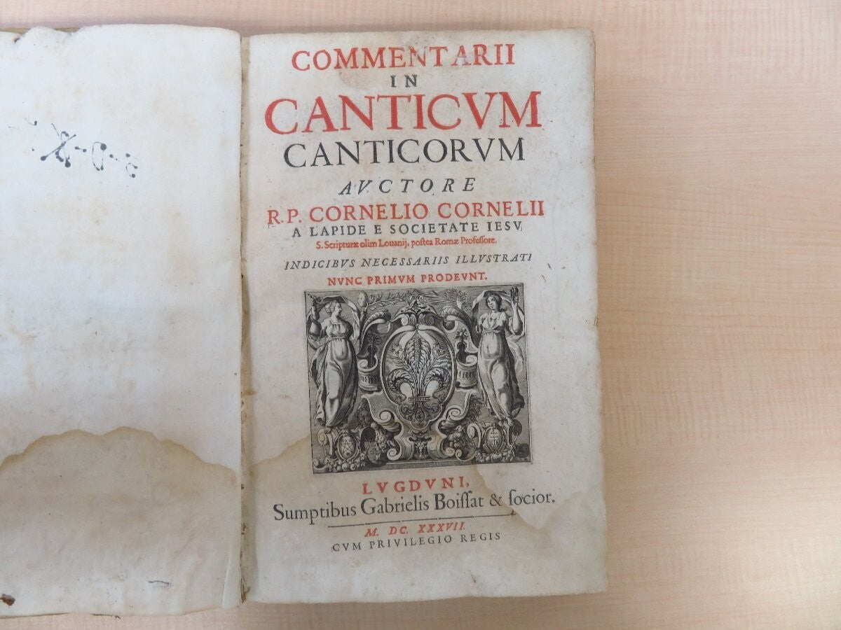 Cornelius A Lapide Commentarii In Canticum