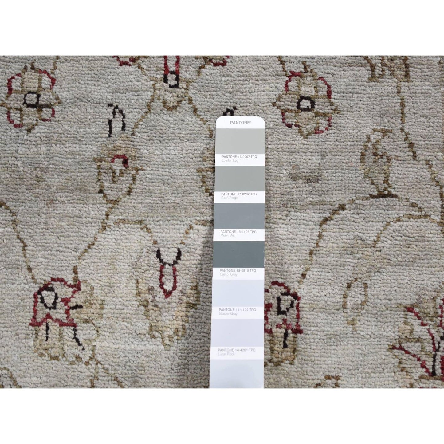 2'8"X13' Gray Overdyed Ziegler Mahal Pure Wool Hand Knotted Runner Rug