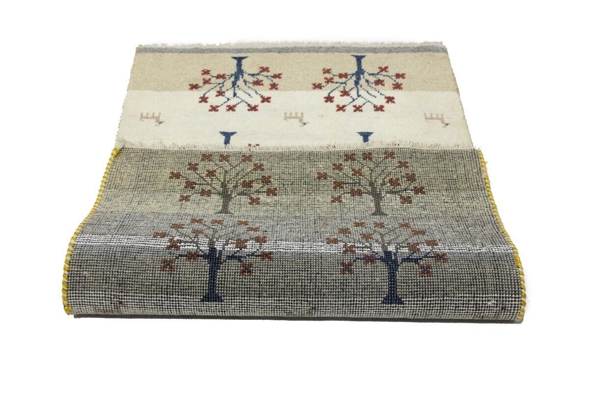 Multicolored Pictorial Tribal Rug Indo-Gabbeh