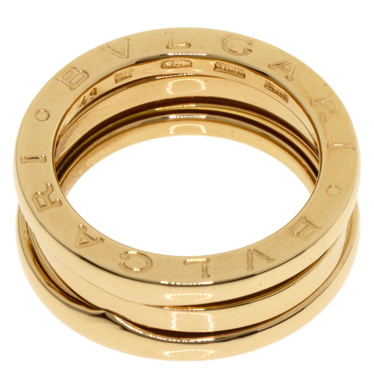 Bvlgari Ring B.Zero1 2 Band #49 K18 Yellow Gold