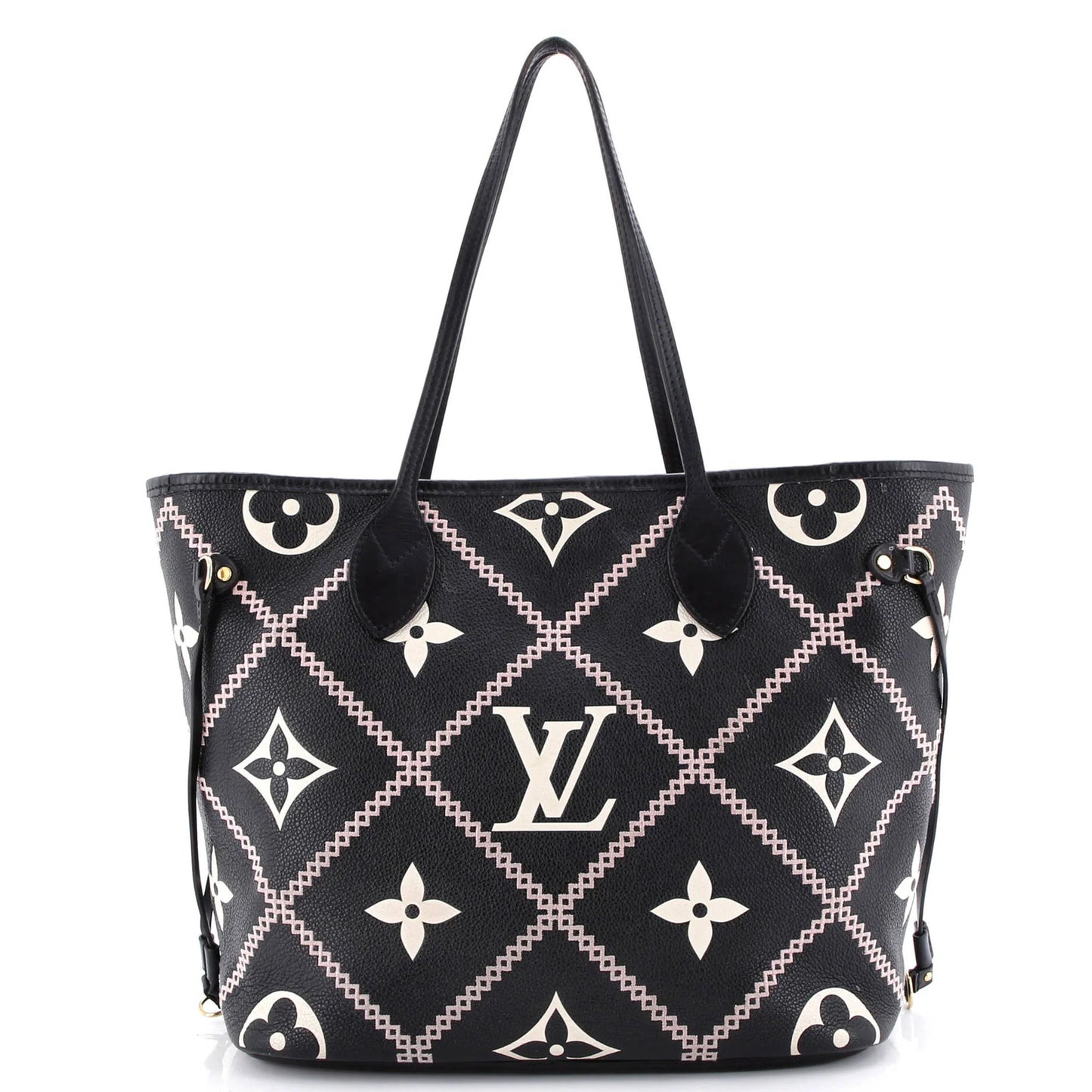 Louis Vuitton Neverfull Nm Tote Monogram Empreinte Giant Broderies Mm
