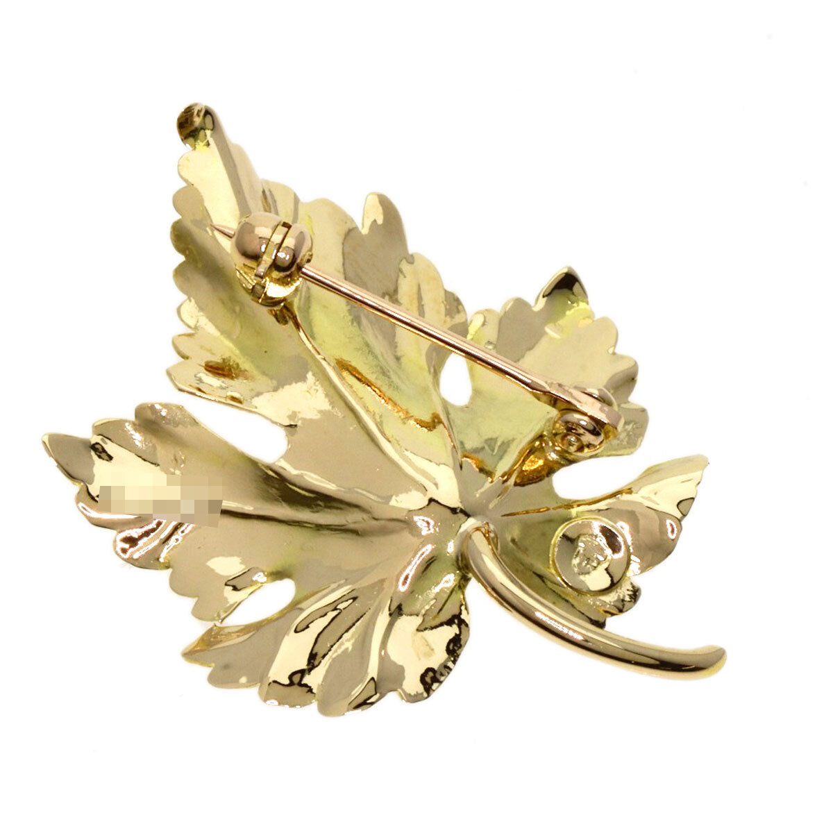 Tiffany&Co. Brooch Leaf Diamond K14 Yellow Gold