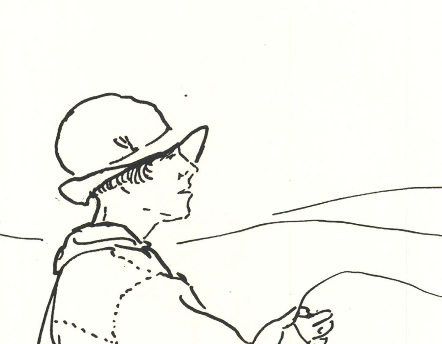 Yb Robinson Woman Fisherman " Lithograph Contemporary