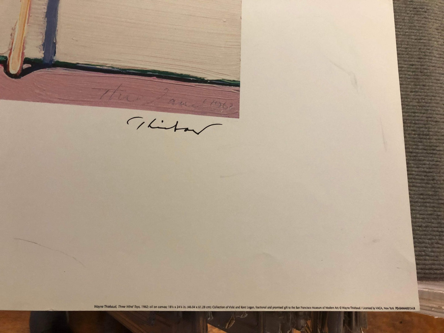 Wayne Thiebaud Three Wind Toys (Lg) Signed " Offset Lithograph Pop