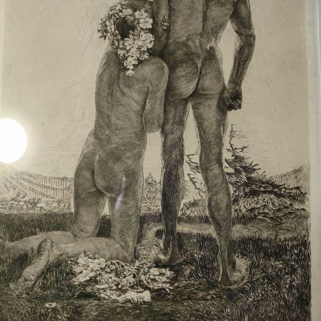 Bruno Hroux Vae Solis No.4 Original Etching Nude