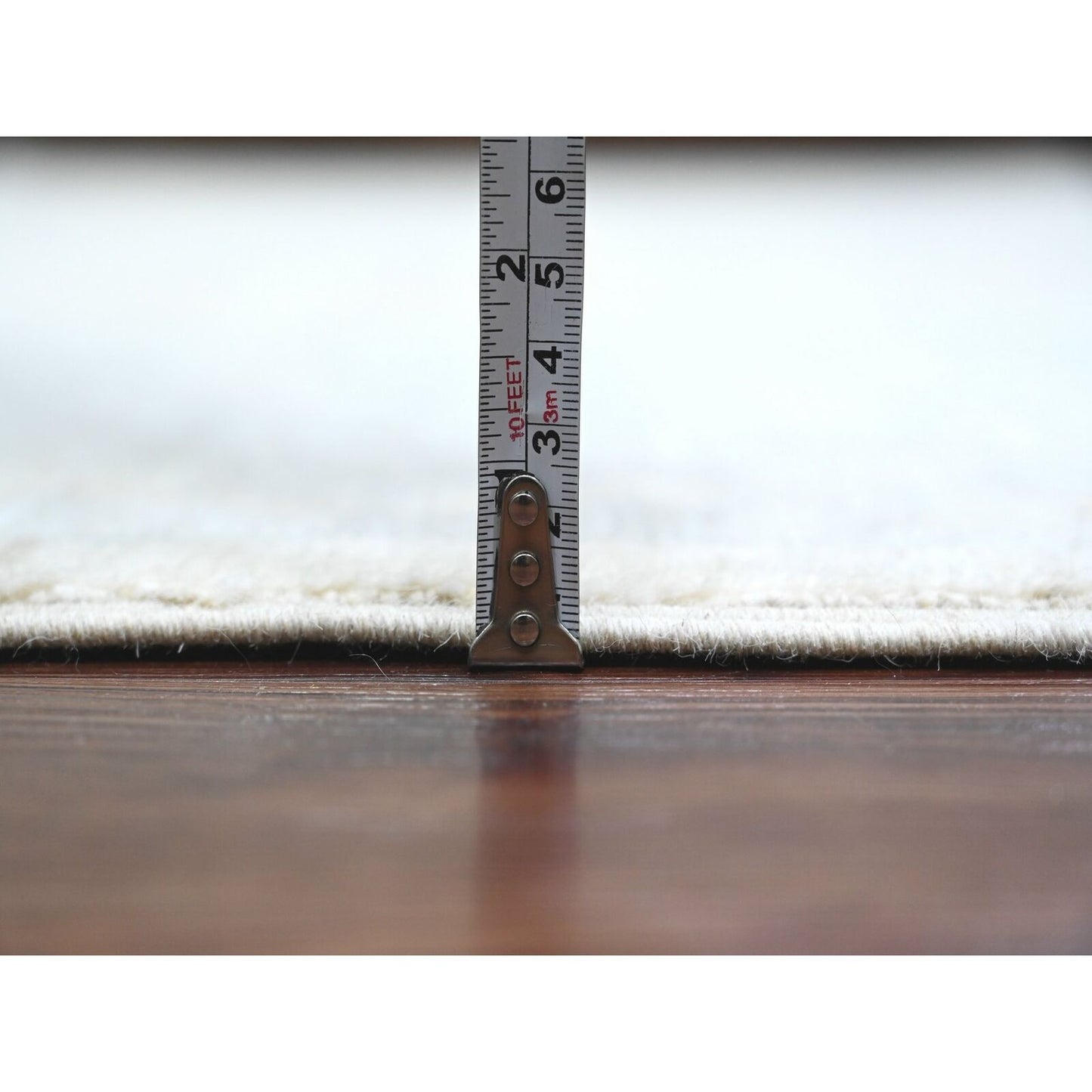 8'10"X17'4" White Afghan Angora Oushak Wool Hand Knotted Oversized Rug