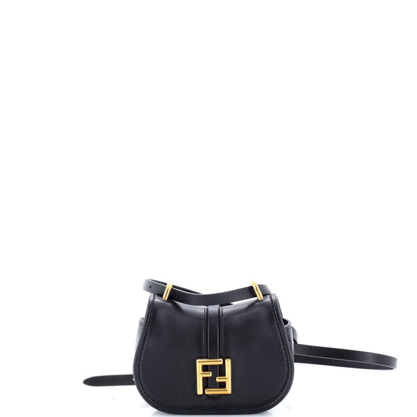 Fendi C'Mon Shoulder Bag Leather Nano