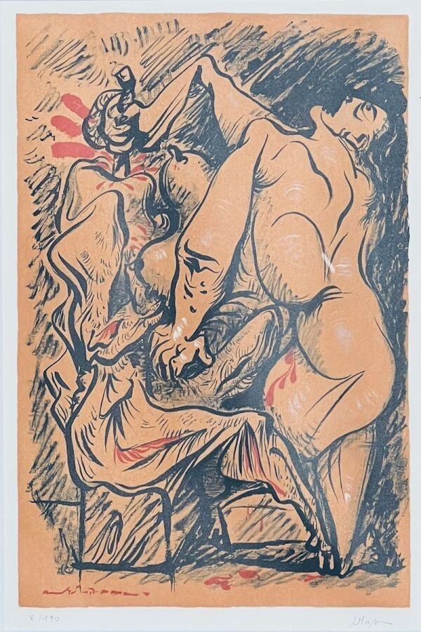 Andre Masson Lithograph Nude Signed Numbered France 49.5X32Cm Framed W/Box