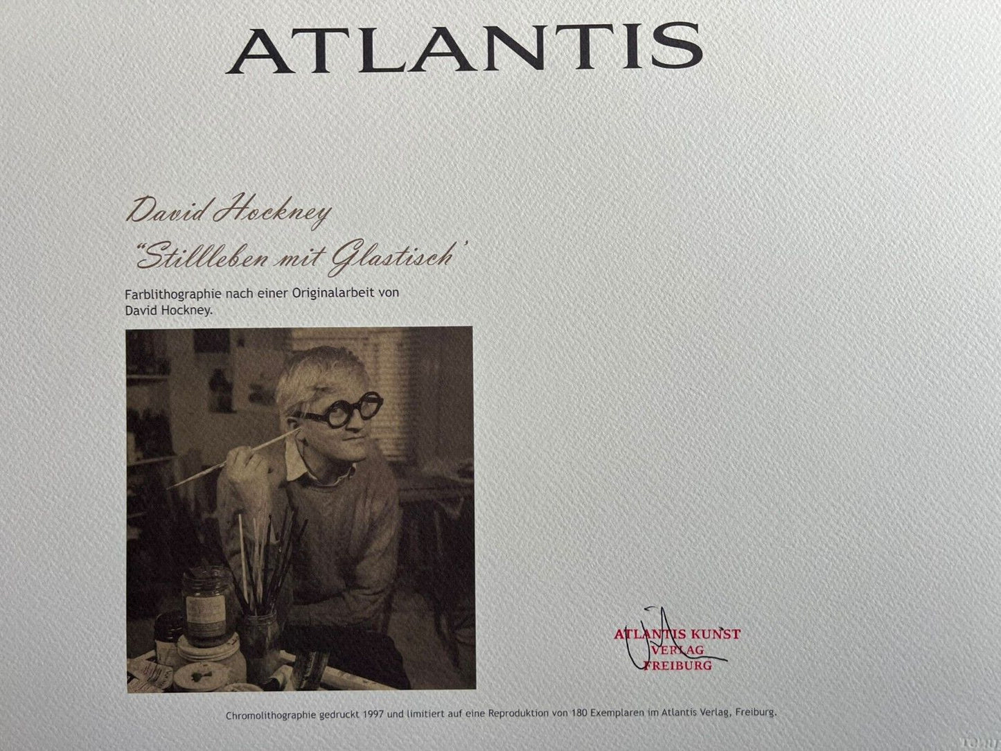 David Hockney Lithograph Signed Coa