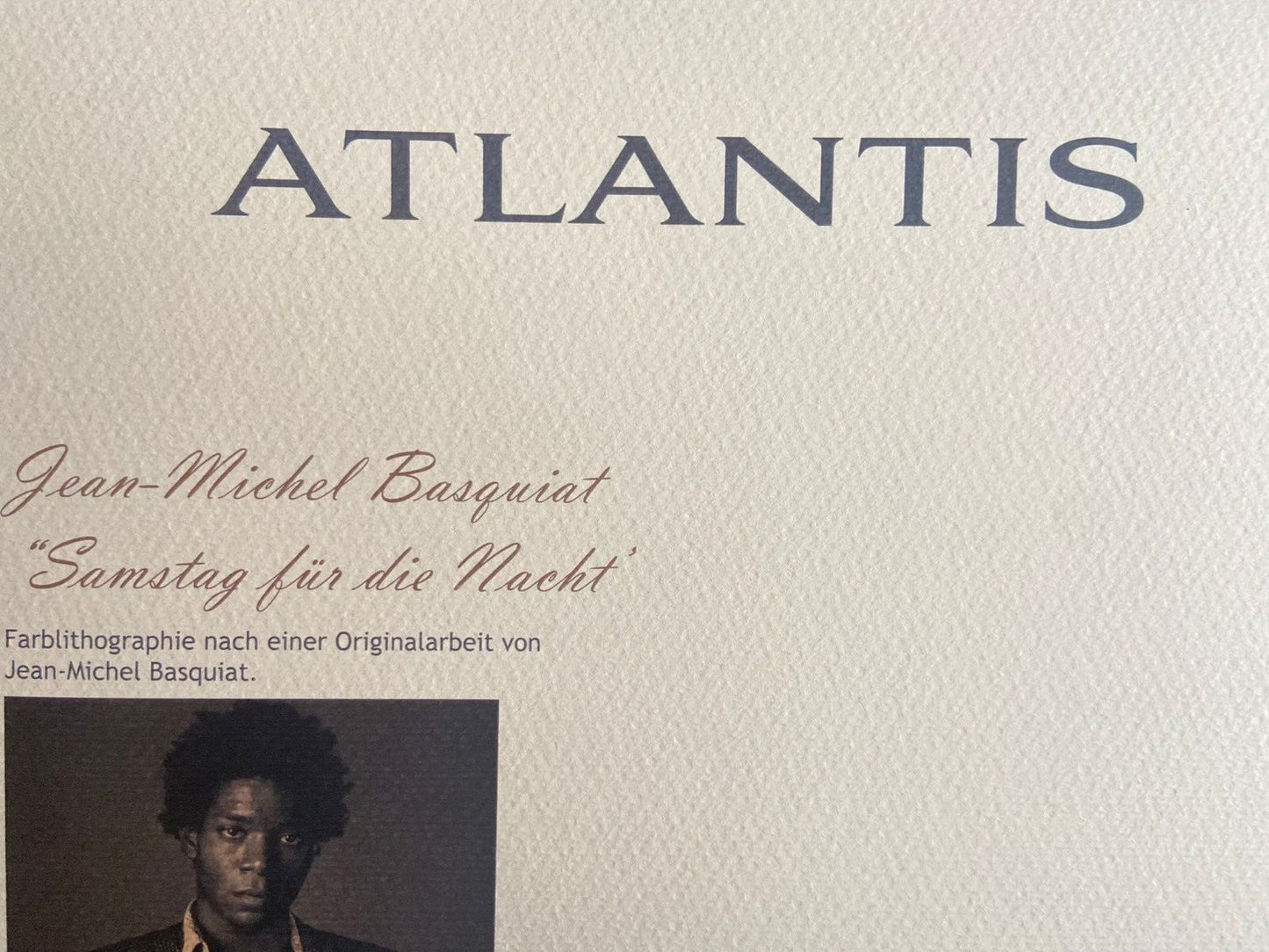 Jean-Michel Basquiat Lithograph Coa Signed Edition Limited 180Ex
