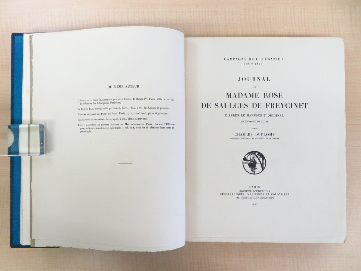 Rare 1927 First Edition Of 'Journal De Madame