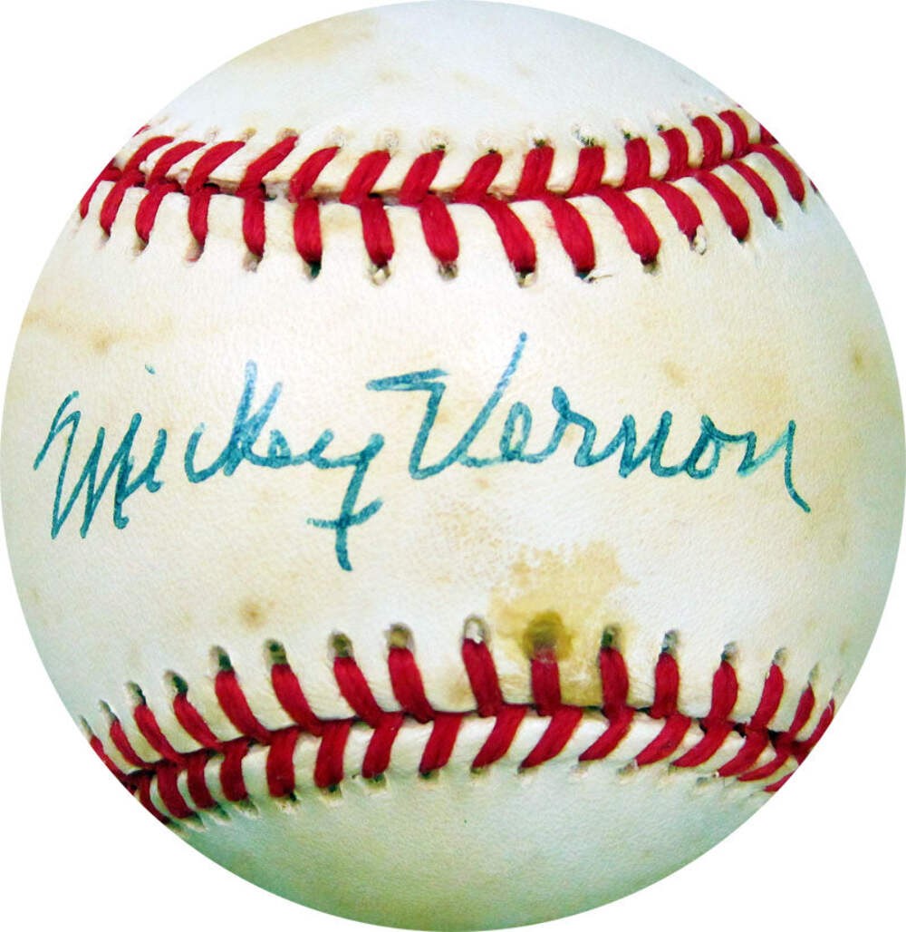 Mickey Vernon Autographed Jsa Baseball