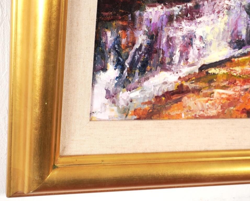 Jean Henry 'Waterfall' Original Oil Painting