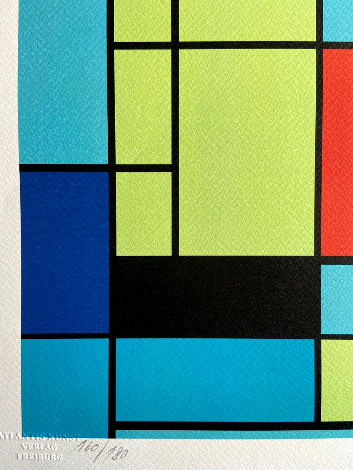 Piet Mondrian, Signed Lithograph Coa