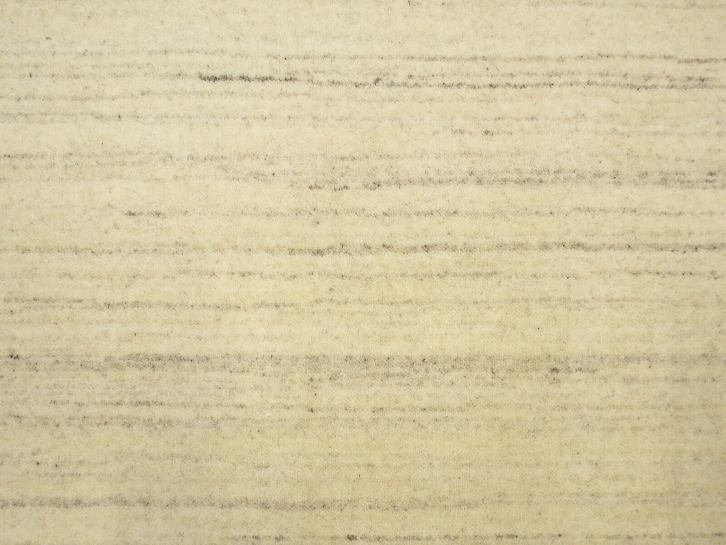 Cream Solid Hand-Loomed 8X8 Gabbeh Wool Rug