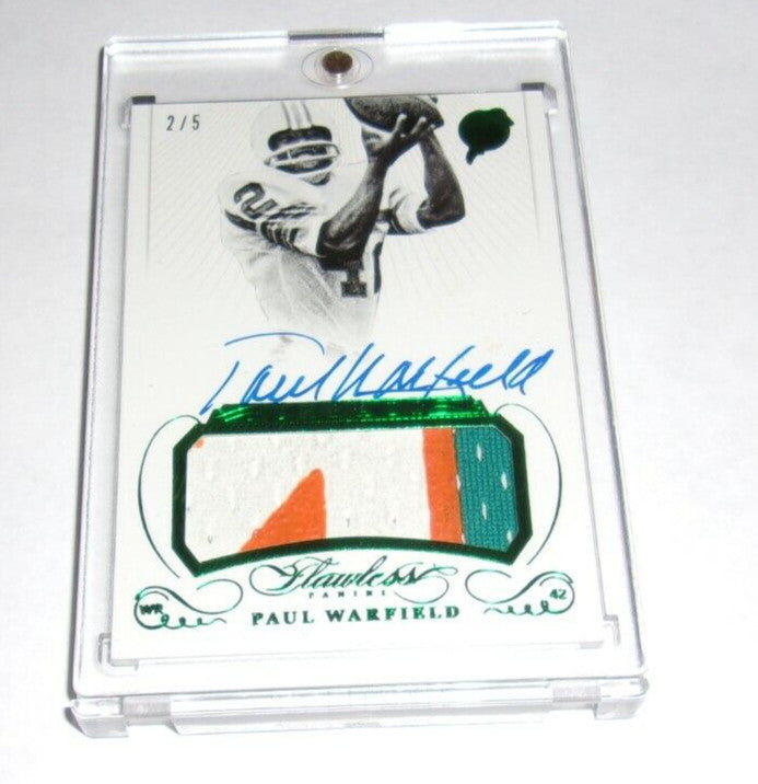 Paul Warfield 2015 Flawless Greats 3-Color Game