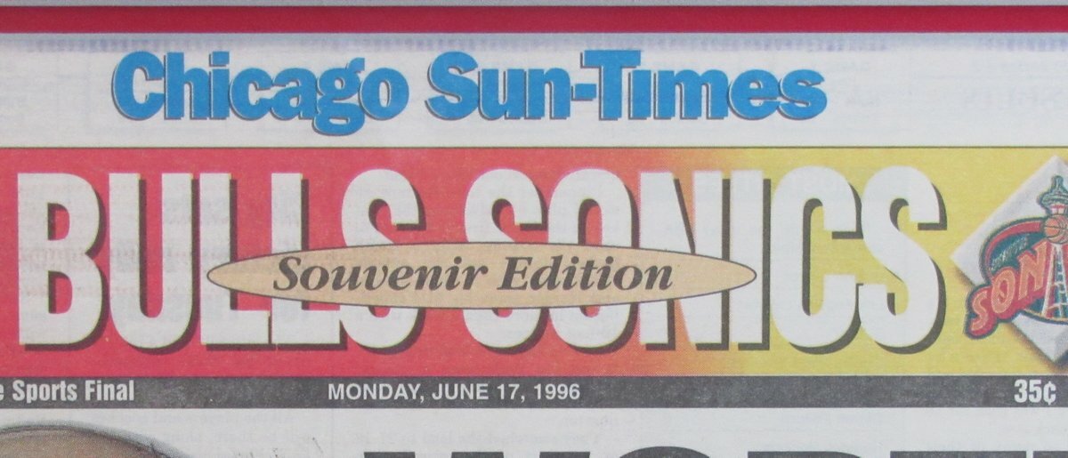 Chicago Bulls 1996 4Th Championship Chicago Sun