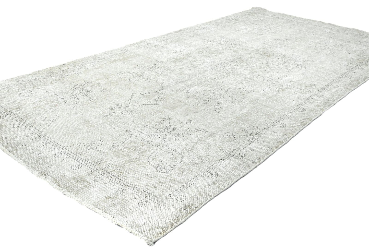 Antique Distressed Oriental Rug Vintage Floral