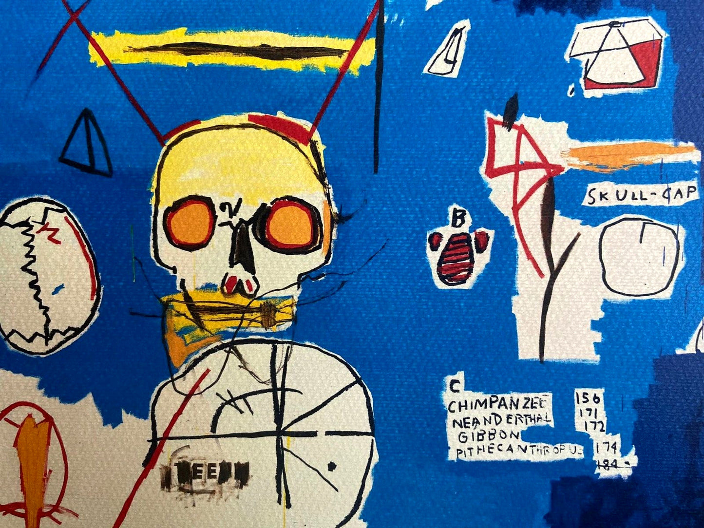 Jean-Michel Basquiat Coa Lithograph Signed Hand Numbered (Stamp