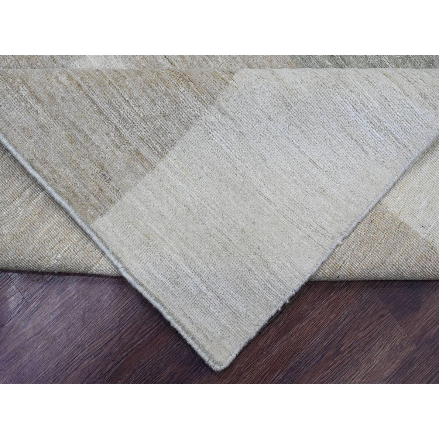 8'9"X11'6" Gray Bauhaus Inspired Geometric Pattern Hand Knotted Wool Rug
