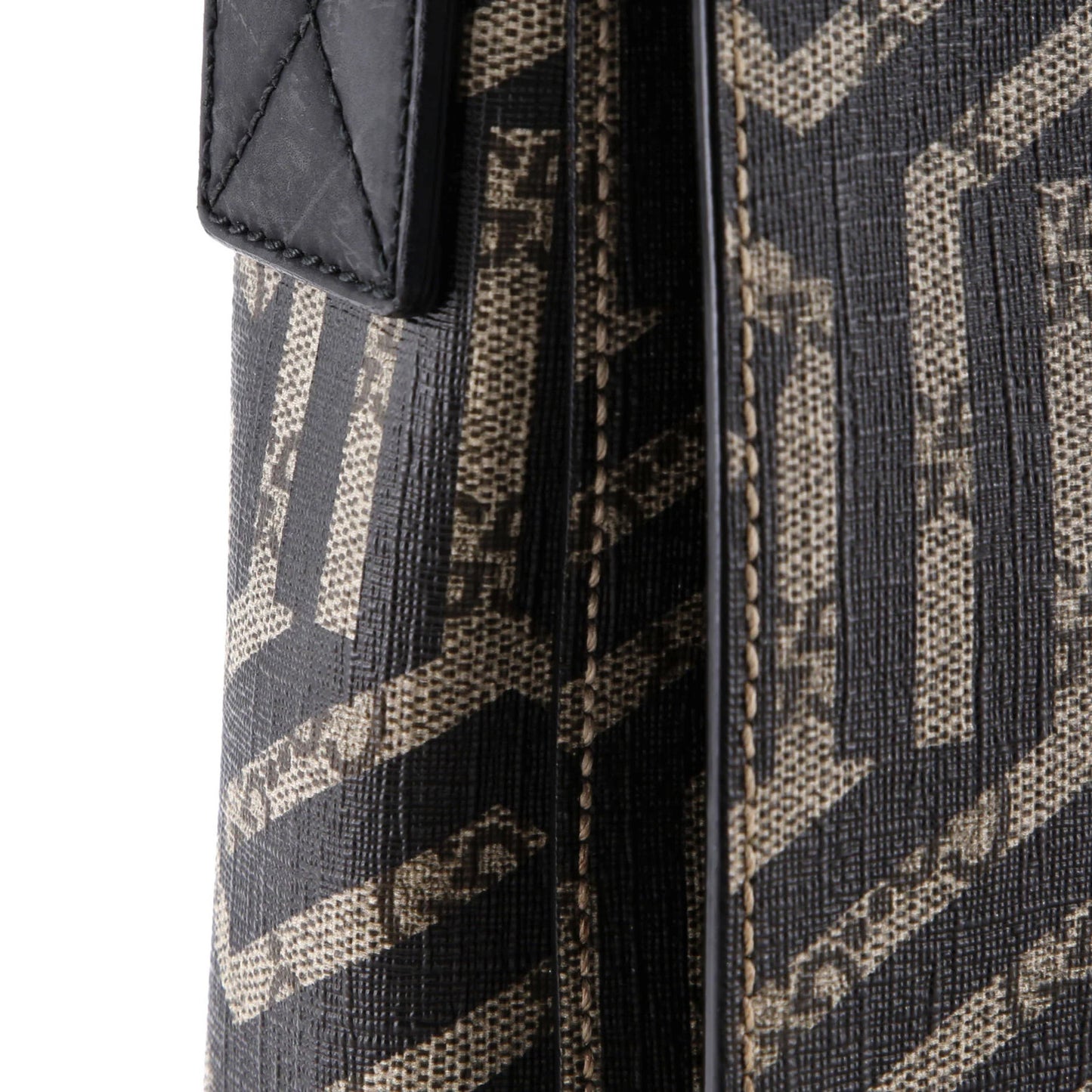 Gucci Bee Web Flap Messenger Bag Caleido Gg Coated Canvas Medium