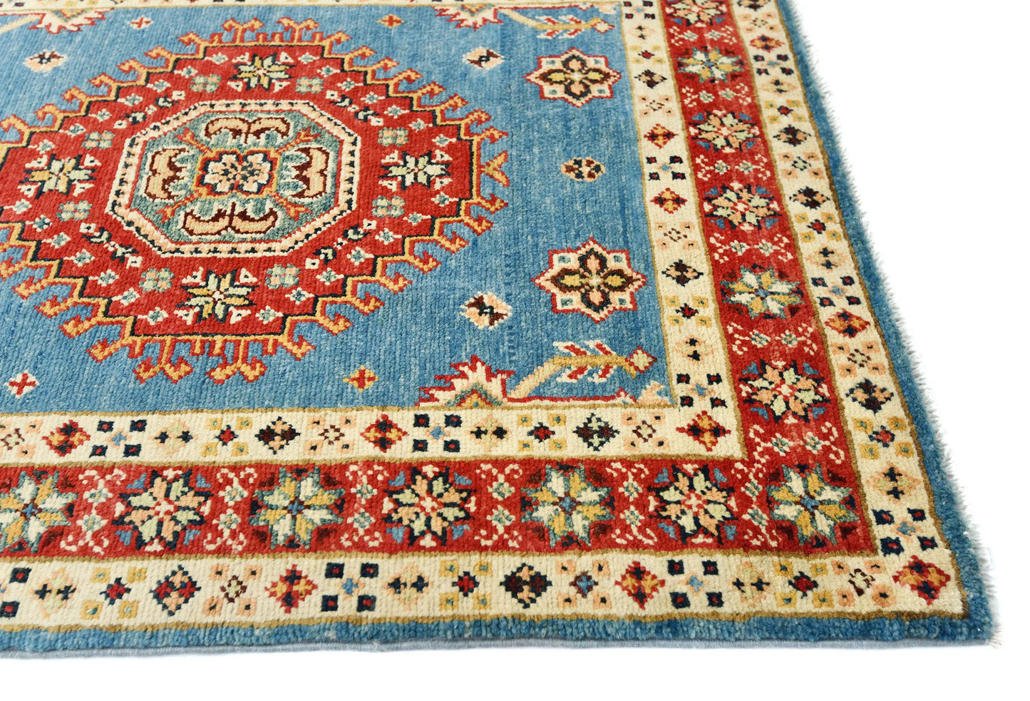 Tribal Geometric Kazak Runner Rug Farmhouse Boho