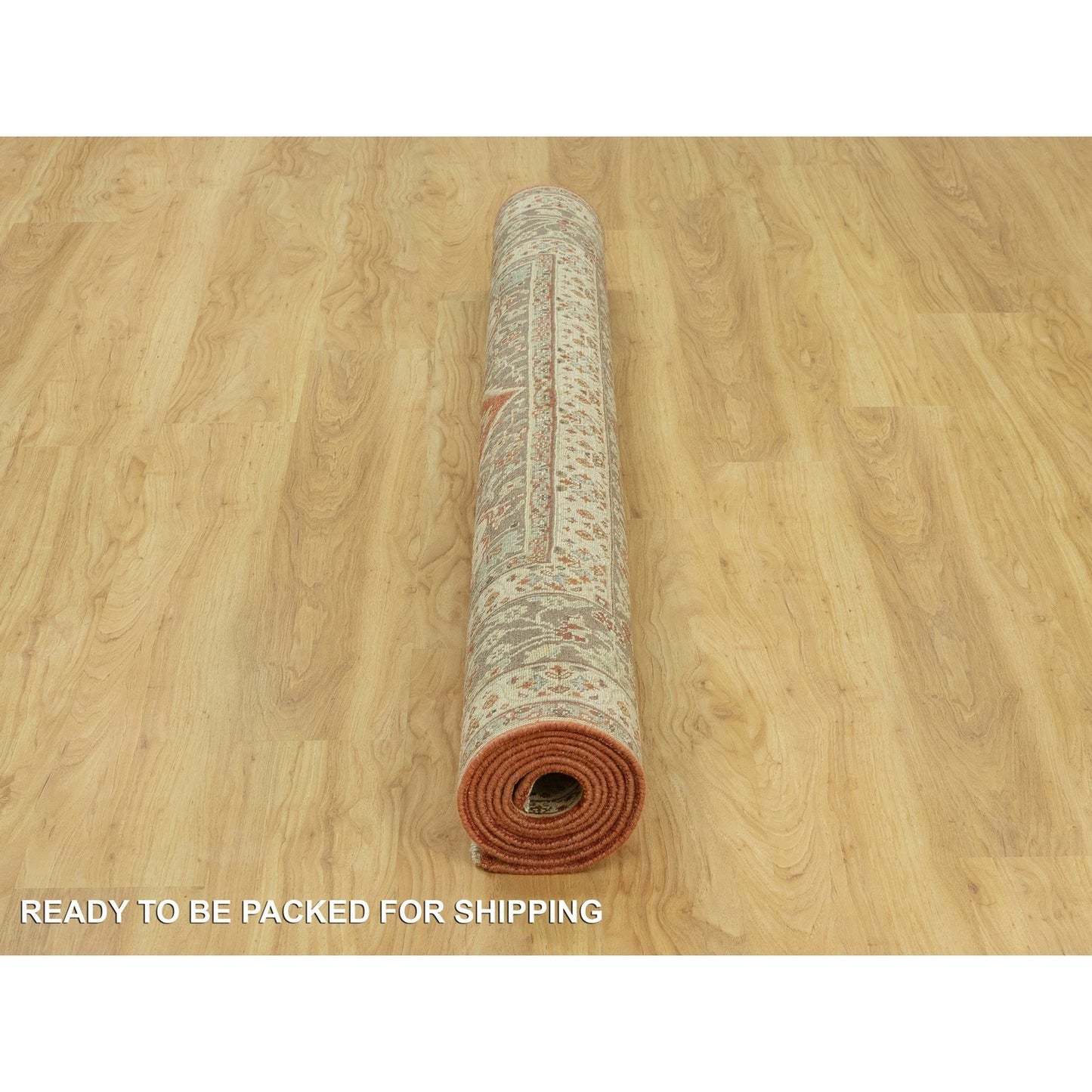 6'2"X9'1" Caliente Red Antiqued Haji Jalili Design Wool Hand Knotted Rug