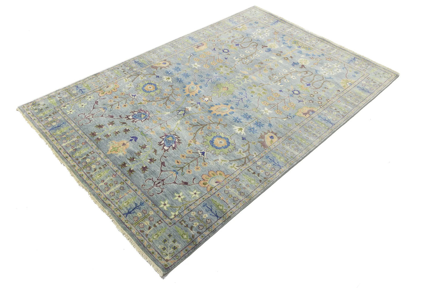 Handmade Tree of Life Oushak Chobi Oriental Rug