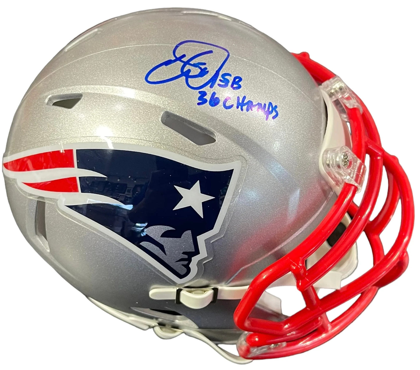 Ken Walter "Sb 36 Champs" Autographed New England Patriots Mini Helmet (Jsa)
