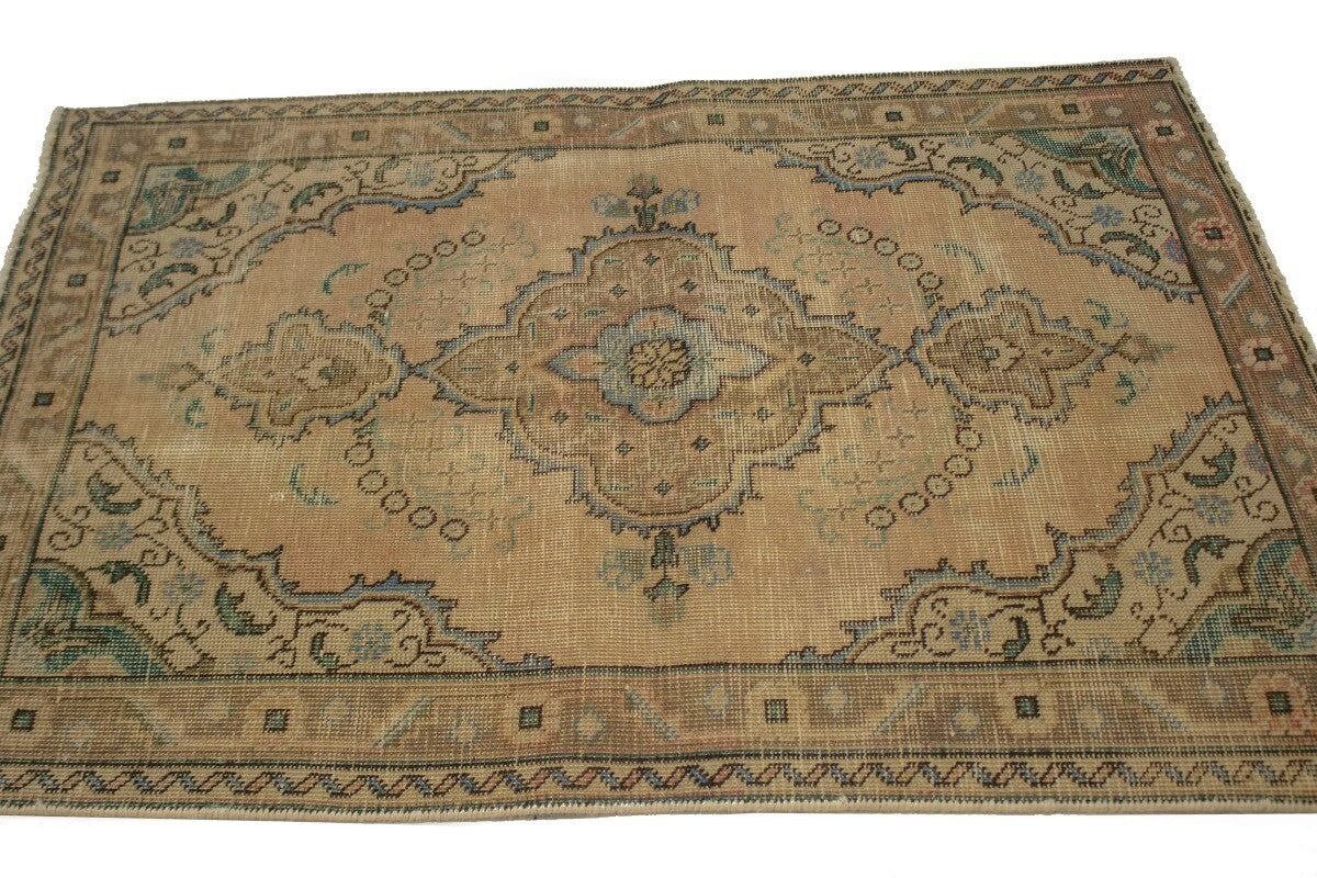 Antique Vintage Oriental Rug Peach Muted