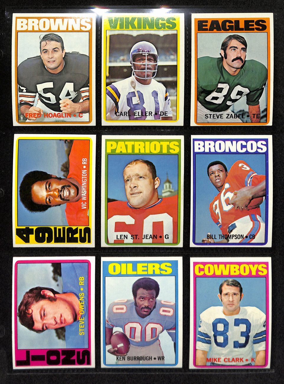 1972 Topps Football Complete Low Number Set (263)