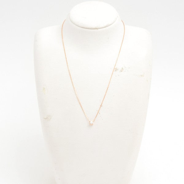 Cartier C De Cartier Diamond Necklace 0.23Ct Pink Gold 750Pg