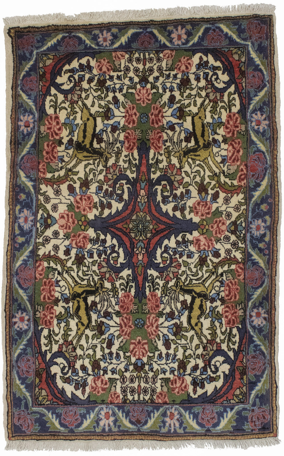 One-Of-A-Kind Handmade Oriental Rug Small Floral