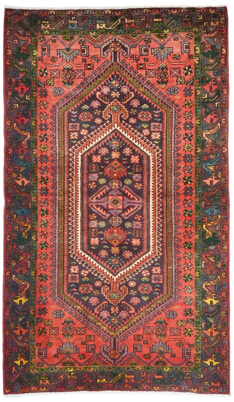 Handmade Vintage Traditional Oriental Rug Floral