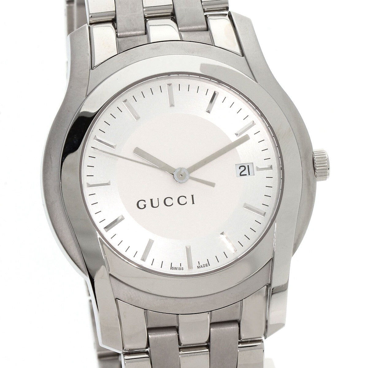 Gucci Round Face Watches 5500Xl Stainless Steel/Stainless Steel Mens