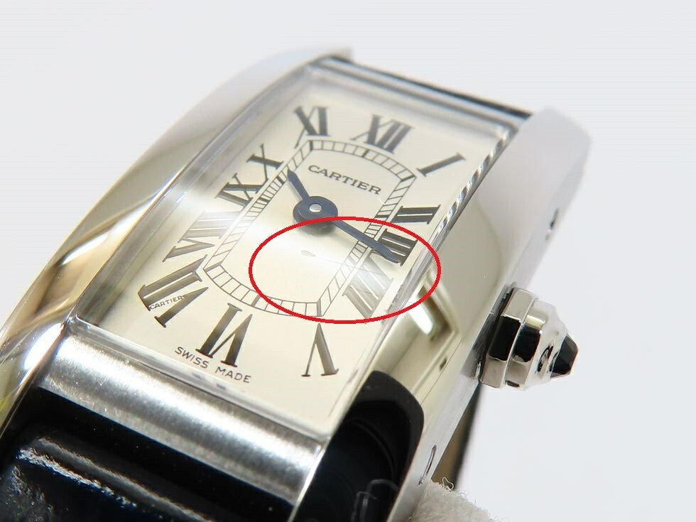 Cartier Wsta0032 Tank Amricaine Mini Japan Le Leather Strap Quartz