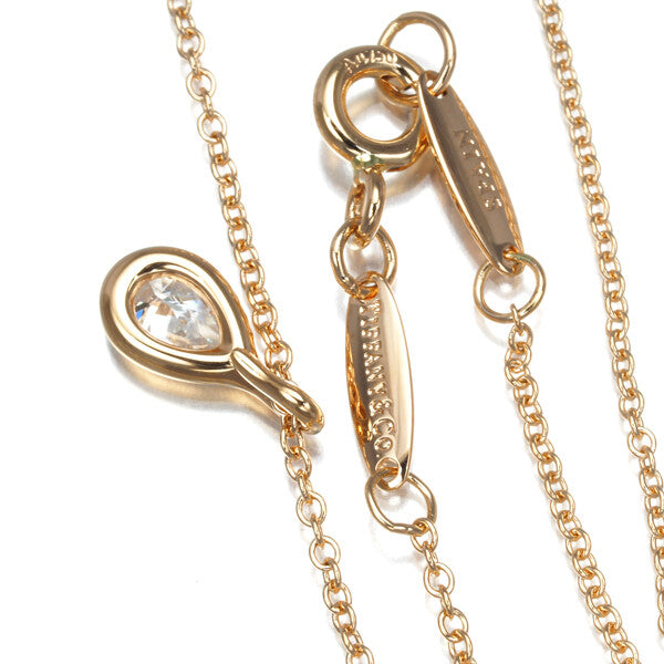 Tiffany&Co. Necklace Diamonds By The Yard Pear-Shaped Diamond 18K Rg