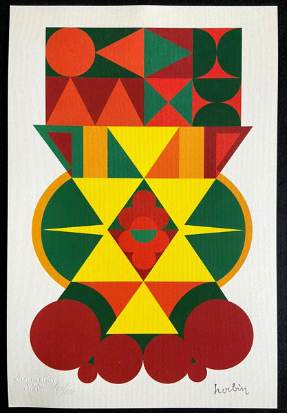 Auguste Herbin Lithograph Signed Numbered By Hand Certificate