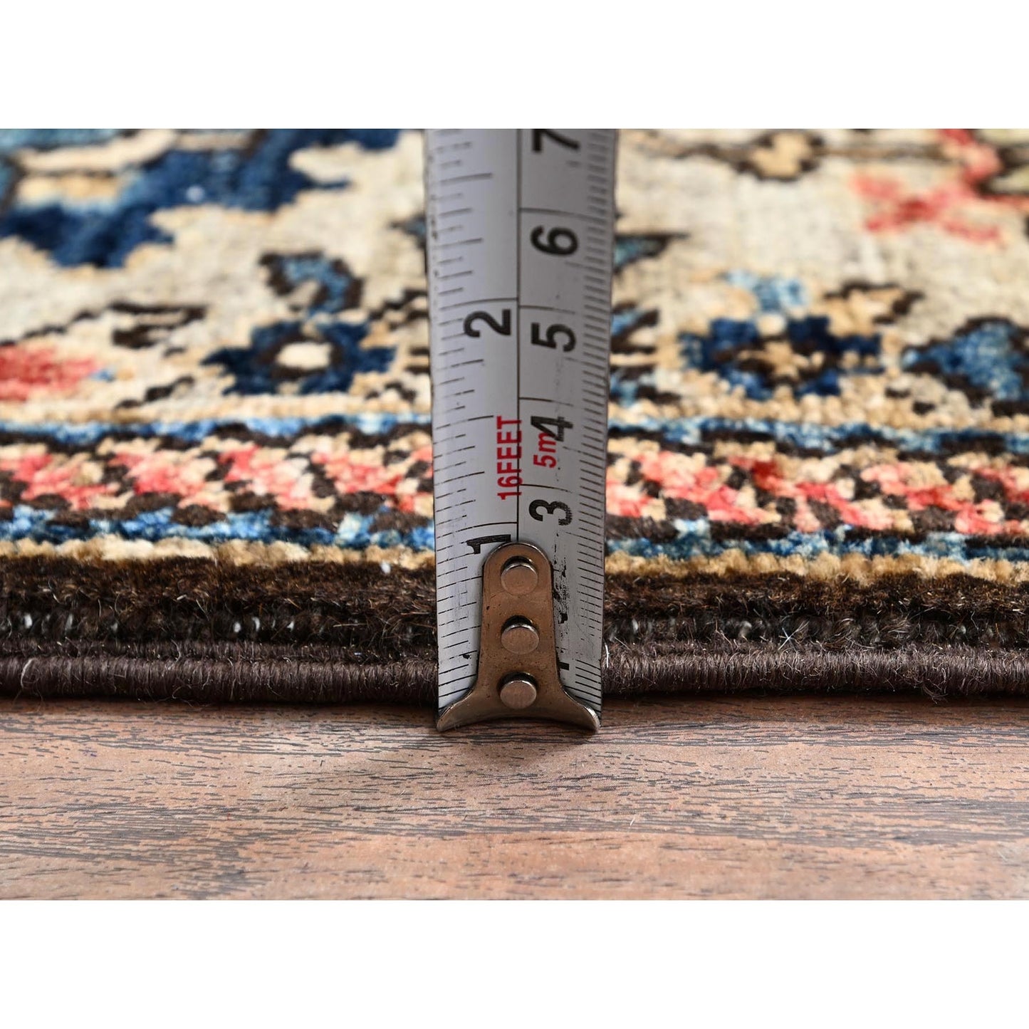 3'X13'10" Tan Brown All Over Design Soft Wool Hand Knotted Runner Rug