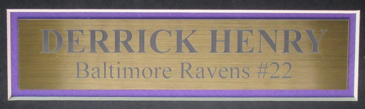 Derrick Henry Signed/Autographed Baltimore Ravens Jersey Framed Beckett 198139