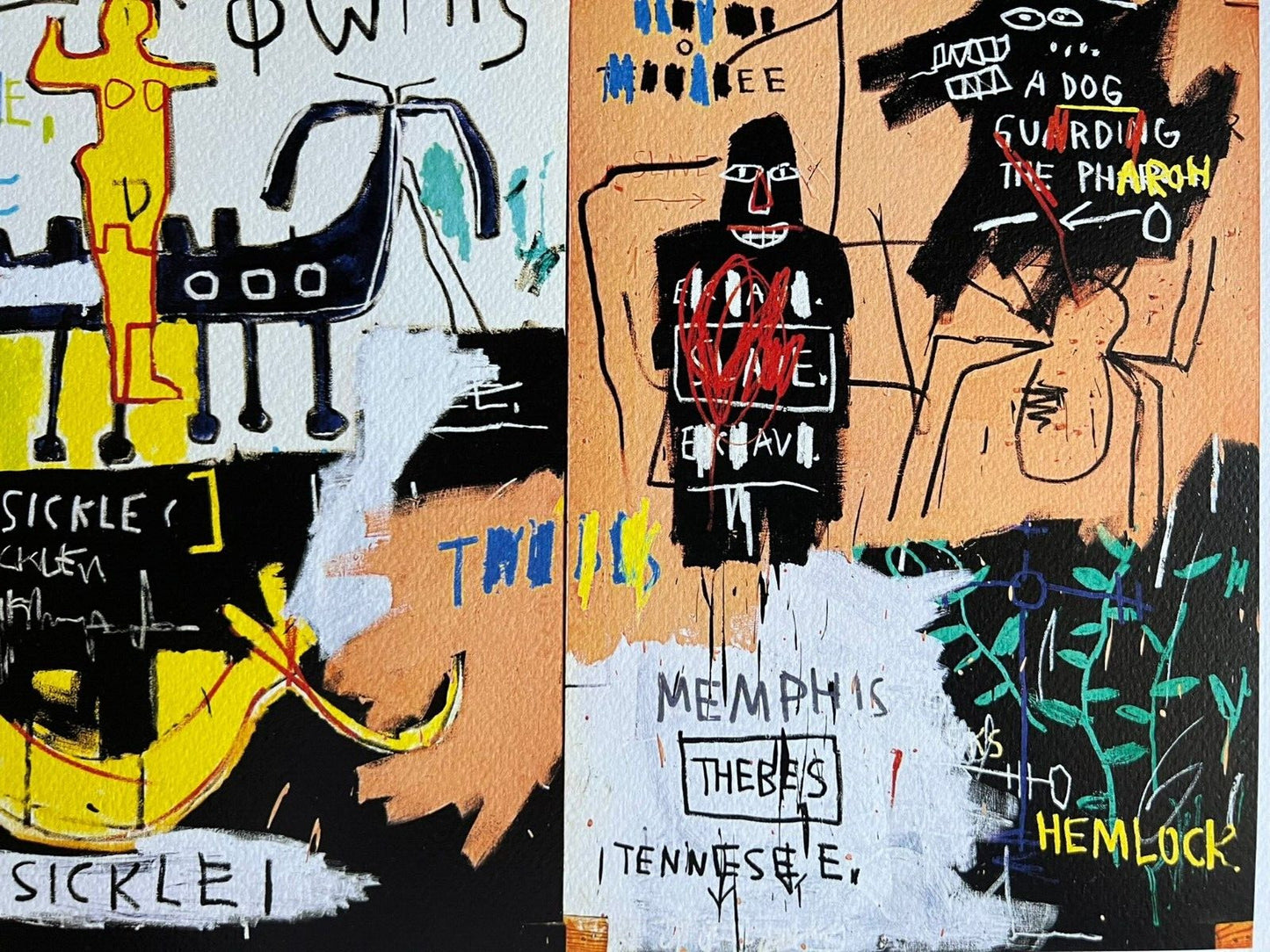 Andy Warhol Jean-Michel Basquiat Lithograph Coa Signed Numbered