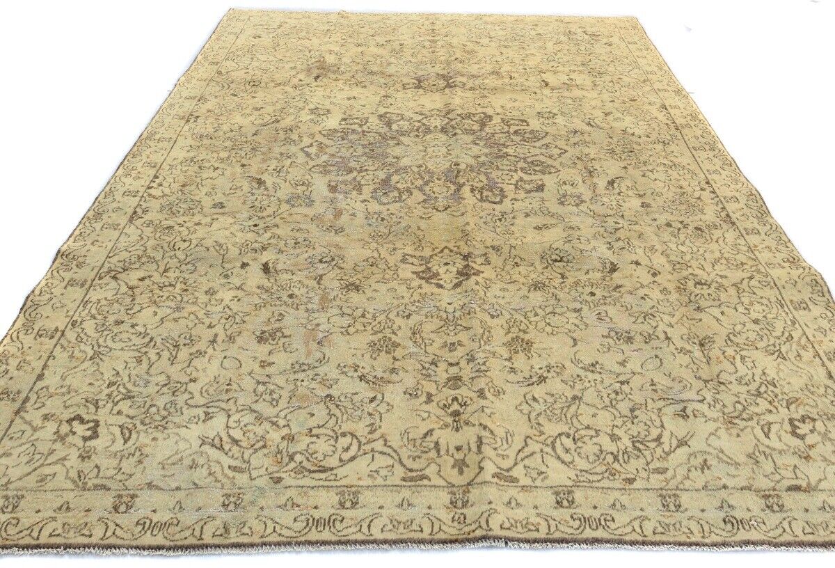Hand-Knotted Antique Oriental Rug Distressed