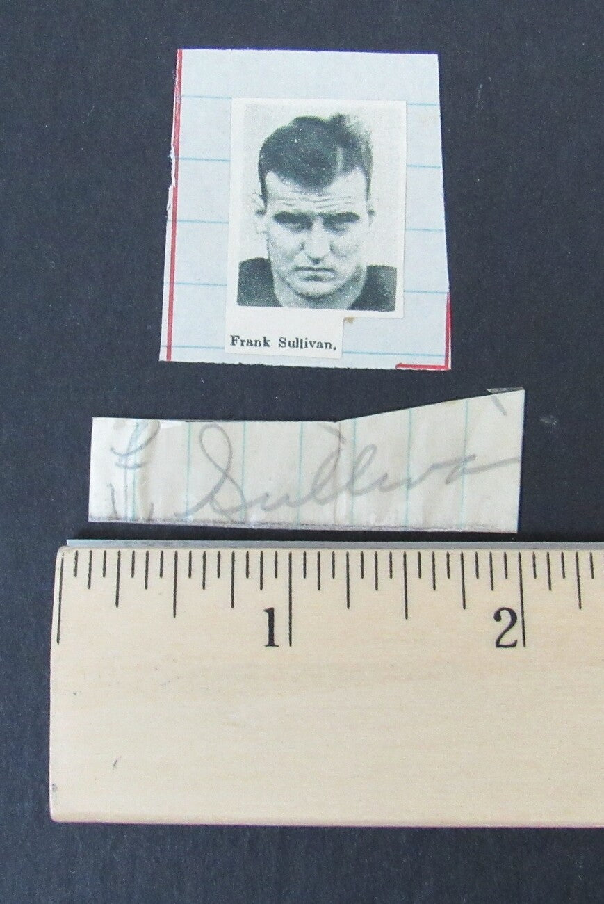 Frank Sullivan Loyola (La)/Chicago Bears D. 1956 Signed Cut 150169
