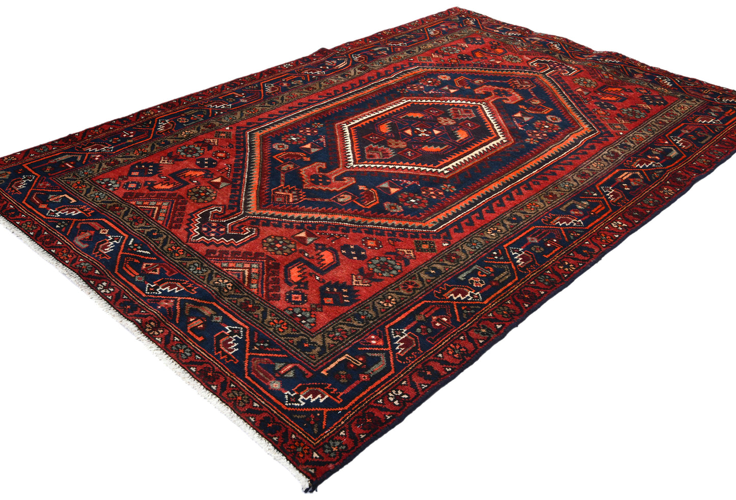 4'5X6'7 Ft Vintage Wool Rug Oriental Carpet For