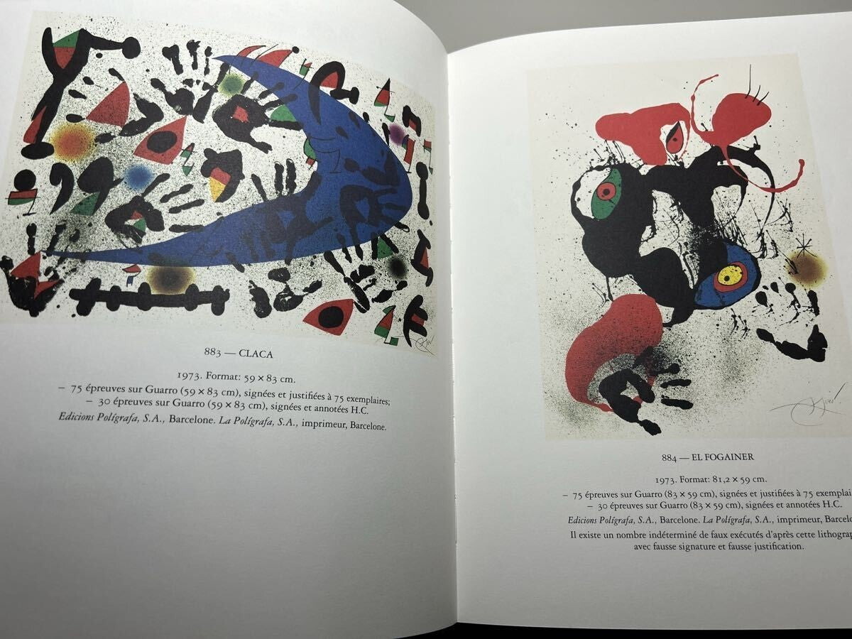 Joan Miro Lithograph V Hard Cover Book 1972-1975